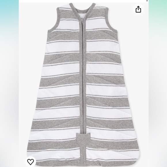 Burt's Bees Baby Other - Burt's Bee Baby Beekeeper Wearable Blanket, Quilted Gray, TOG 1.5, Medium